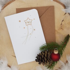 voorzijde kerstkaart strooisterren